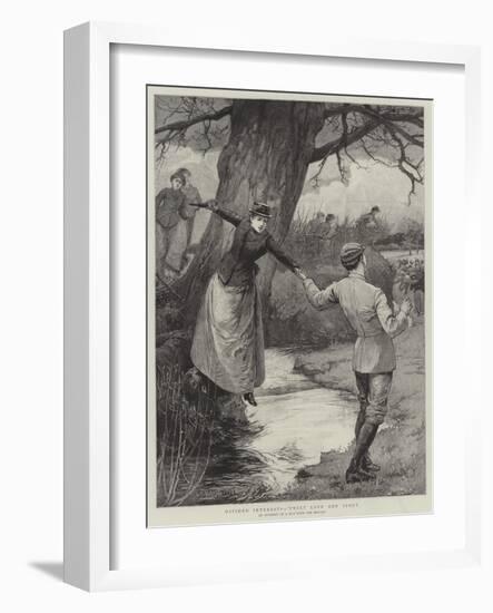 Divided Interests, 'Twixt Love and Sport-Edward Frederick Brewtnall-Framed Giclee Print