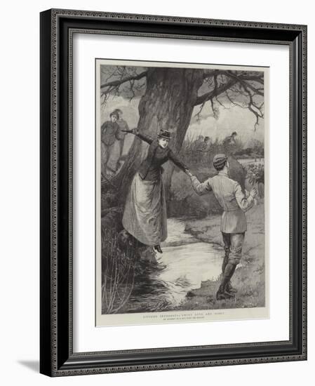 Divided Interests, 'Twixt Love and Sport-Edward Frederick Brewtnall-Framed Giclee Print