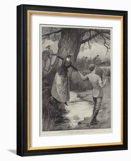 Divided Interests, 'Twixt Love and Sport-Edward Frederick Brewtnall-Framed Giclee Print