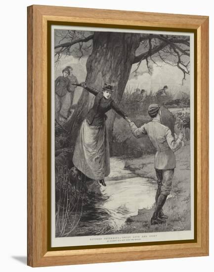 Divided Interests, 'Twixt Love and Sport-Edward Frederick Brewtnall-Framed Premier Image Canvas