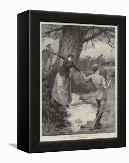 Divided Interests, 'Twixt Love and Sport-Edward Frederick Brewtnall-Framed Premier Image Canvas