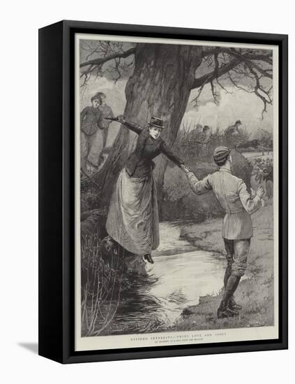 Divided Interests, 'Twixt Love and Sport-Edward Frederick Brewtnall-Framed Premier Image Canvas