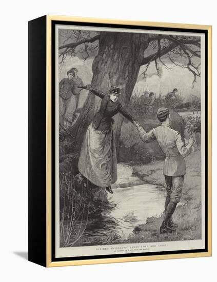 Divided Interests, 'Twixt Love and Sport-Edward Frederick Brewtnall-Framed Premier Image Canvas