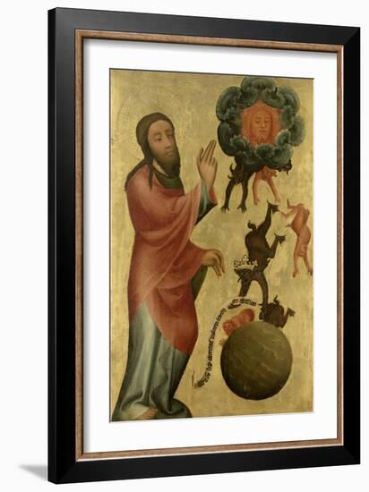 Dividing Light from Darkness from the High Altar of St. Peter's in Hamburg, Grabow Altarpiece, 1383-Master Bertram of Minden-Framed Giclee Print