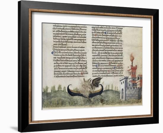 Divine Comédie de Dante. L'Enfer avec un commentaire de Fra Guido de Pise-null-Framed Giclee Print