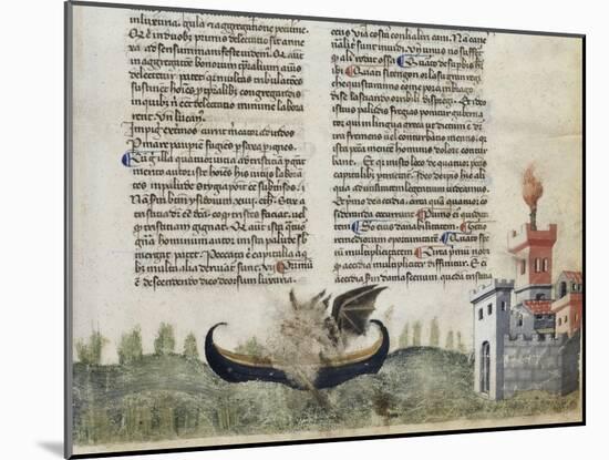 Divine Comédie de Dante. L'Enfer avec un commentaire de Fra Guido de Pise-null-Mounted Giclee Print