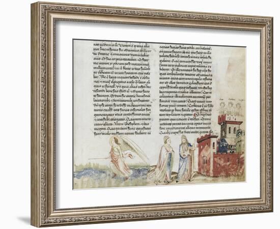 Divine Comédie de Dante. L'Enfer avec un commentaire de Fra Guido de Pise-null-Framed Giclee Print