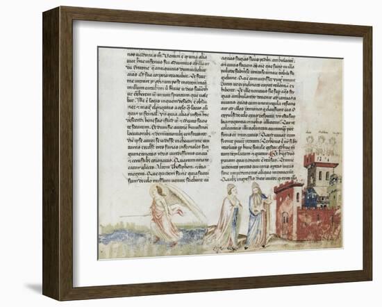 Divine Comédie de Dante. L'Enfer avec un commentaire de Fra Guido de Pise-null-Framed Giclee Print