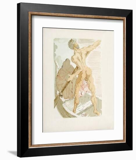 Divine Comedie, Enfer 03: Charon et le passage de l'Acheron-Salvador Dalí-Framed Collectable Print