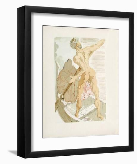 Divine Comedie, Enfer 03: Charon et le passage de l'Acheron-Salvador Dalí-Framed Collectable Print