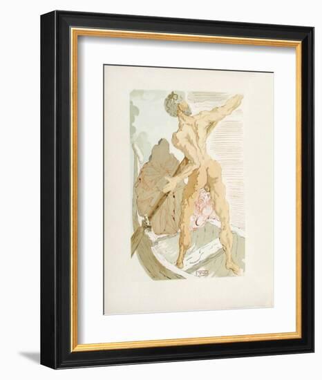 Divine Comedie, Enfer 03: Charon et le passage de l'Acheron-Salvador Dalí-Framed Collectable Print