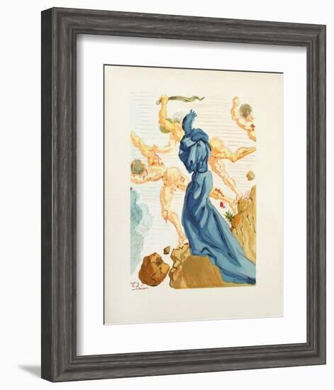 Divine Comedie, Enfer 15: Les Margelles du Phlegeton-Salvador Dalí-Framed Collectable Print