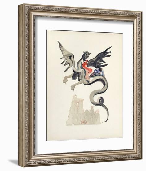 Divine Comedie, Enfer 17: Les Usuriers-Salvador Dalí-Framed Collectable Print