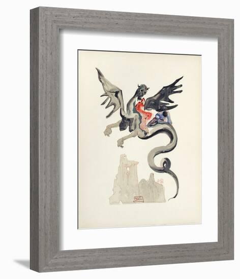 Divine Comedie, Enfer 17: Les Usuriers-Salvador Dalí-Framed Collectable Print