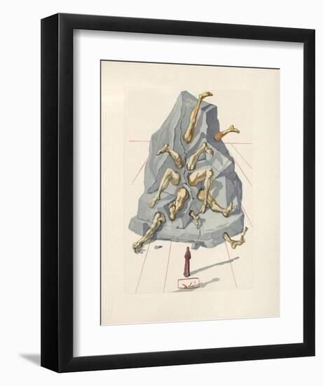 Divine Comedie, Enfer 19: Les Simoniaques-Salvador Dalí-Framed Collectable Print