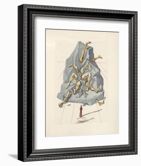 Divine Comedie, Enfer 19: Les Simoniaques-Salvador Dalí-Framed Collectable Print