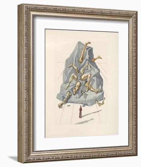 Divine Comedie, Enfer 19: Les Simoniaques-Salvador Dalí-Framed Collectable Print