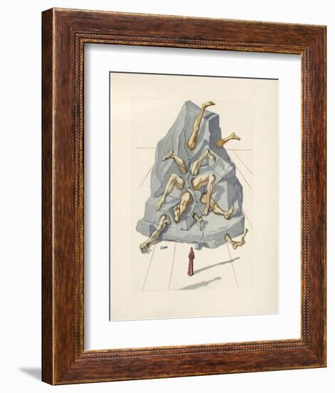 Divine Comedie, Enfer 19: Les Simoniaques-Salvador Dalí-Framed Collectable Print