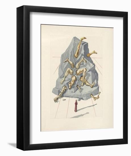 Divine Comedie, Enfer 19: Les Simoniaques-Salvador Dalí-Framed Collectable Print
