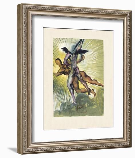 Divine Comedie, Purgatoire 08: Les anges gardiens de la vallee-Salvador Dalí-Framed Collectable Print