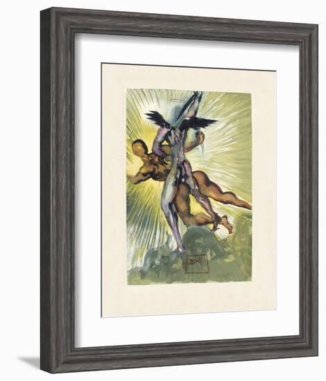 Divine Comedie, Purgatoire 08: Les anges gardiens de la vallee-Salvador Dalí-Framed Collectable Print