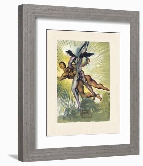 Divine Comedie, Purgatoire 08: Les anges gardiens de la vallee-Salvador Dalí-Framed Collectable Print