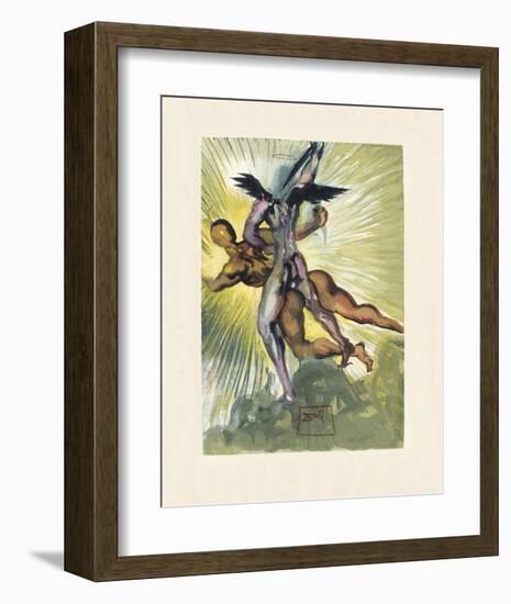 Divine Comedie, Purgatoire 08: Les anges gardiens de la vallee-Salvador Dalí-Framed Collectable Print