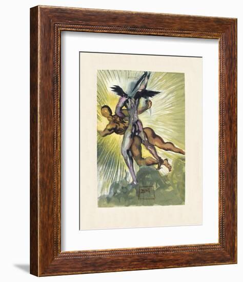 Divine Comedie, Purgatoire 08: Les anges gardiens de la vallee-Salvador Dalí-Framed Collectable Print