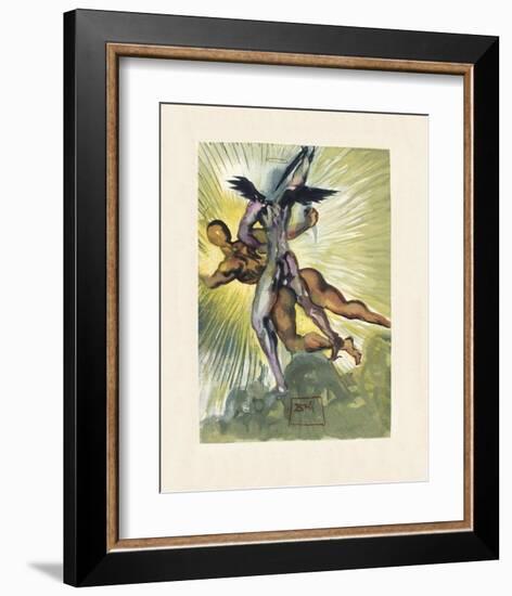 Divine Comedie, Purgatoire 08: Les anges gardiens de la vallee-Salvador Dalí-Framed Collectable Print