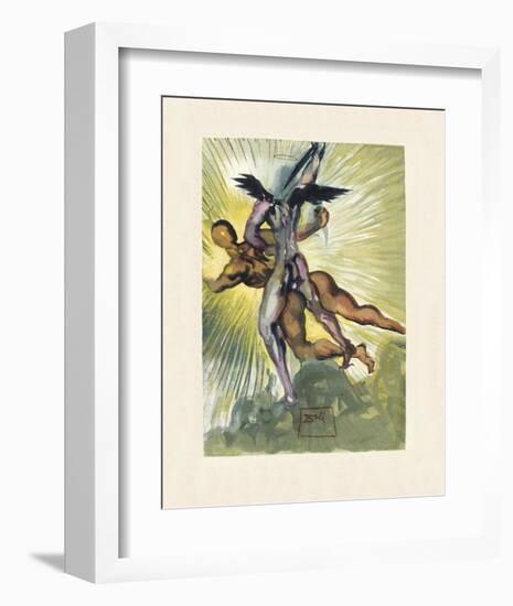 Divine Comedie, Purgatoire 08: Les anges gardiens de la vallee-Salvador Dalí-Framed Collectable Print