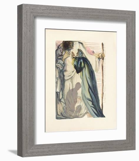 Divine Comedie, Purgatoire 14: Un esprit interroge Dante-Salvador Dalí-Framed Collectable Print