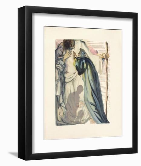 Divine Comedie, Purgatoire 14: Un esprit interroge Dante-Salvador Dalí-Framed Collectable Print