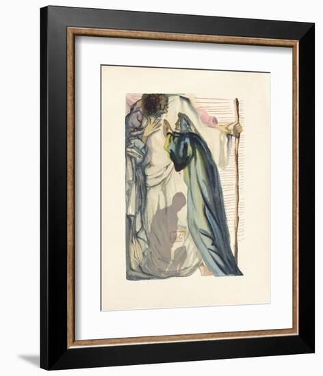 Divine Comedie, Purgatoire 14: Un esprit interroge Dante-Salvador Dalí-Framed Collectable Print