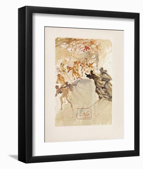 Divine Comedie, Purgatoire 25: La luxure-Salvador Dalí-Framed Collectable Print