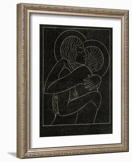 Divine Lovers, 1922-Eric Gill-Framed Giclee Print