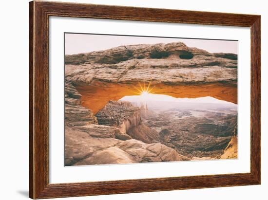 Divine Morning Star at Mesa Arch, Moab, Utah, Canyonlands-Vincent James-Framed Photographic Print