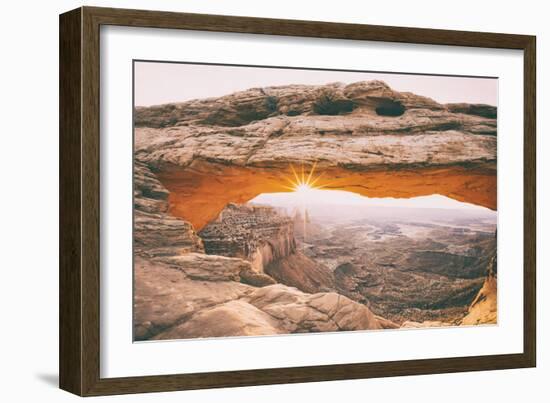 Divine Morning Star at Mesa Arch, Moab, Utah, Canyonlands-Vincent James-Framed Photographic Print