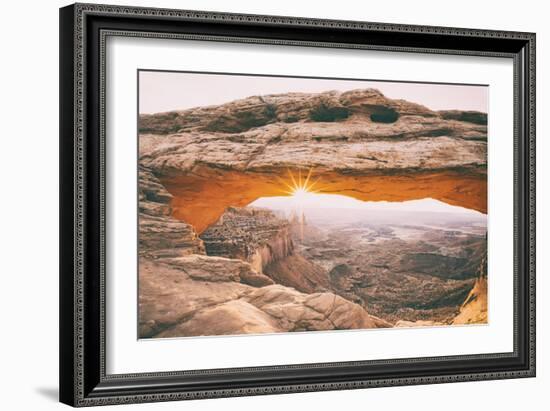 Divine Morning Star at Mesa Arch, Moab, Utah, Canyonlands-Vincent James-Framed Photographic Print
