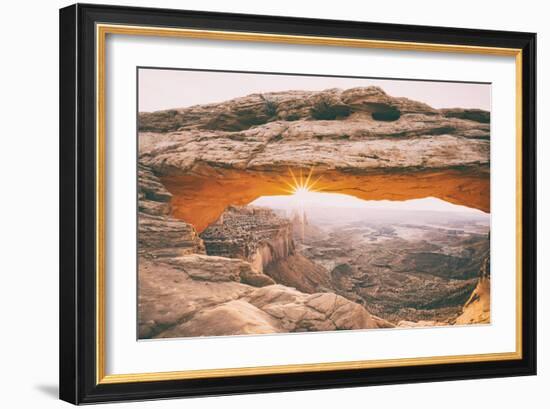 Divine Morning Star at Mesa Arch, Moab, Utah, Canyonlands-Vincent James-Framed Photographic Print