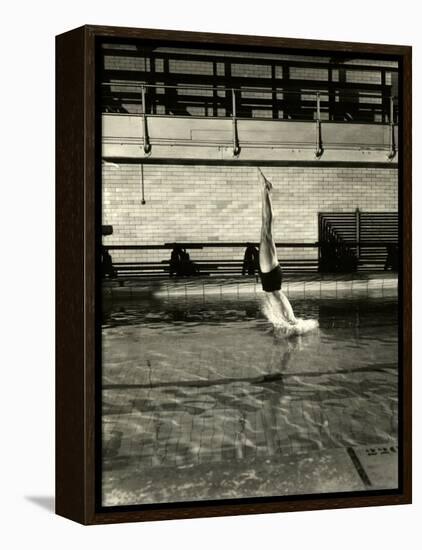 Diving at Princeton-Gjon Mili-Framed Premier Image Canvas