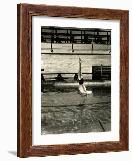 Diving at Princeton-Gjon Mili-Framed Photographic Print