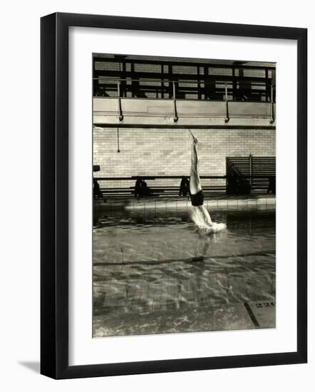 Diving at Princeton-Gjon Mili-Framed Photographic Print