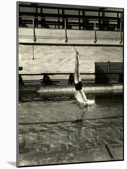 Diving at Princeton-Gjon Mili-Mounted Photographic Print