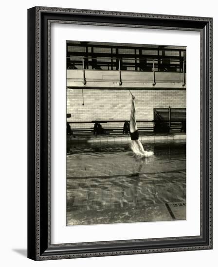 Diving at Princeton-Gjon Mili-Framed Photographic Print