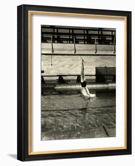 Diving at Princeton-Gjon Mili-Framed Photographic Print