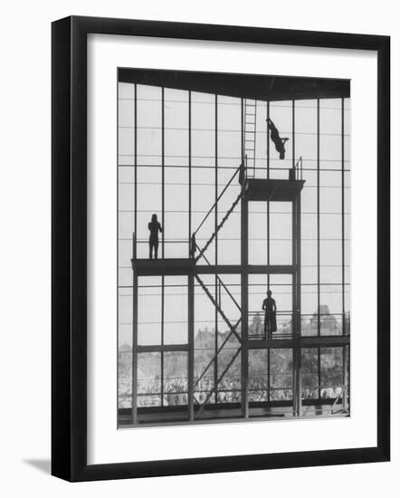 Diving at the Olympic Pool-John Dominis-Framed Photographic Print