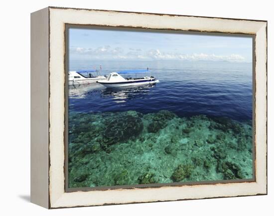 Diving Boat, Sipadan, Semporna Archipelago, Borneo, Malaysia-Anthony Asael-Framed Premier Image Canvas