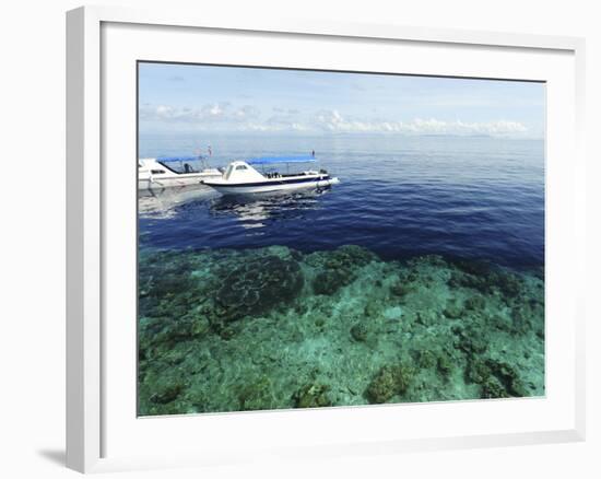 Diving Boat, Sipadan, Semporna Archipelago, Borneo, Malaysia-Anthony Asael-Framed Photographic Print