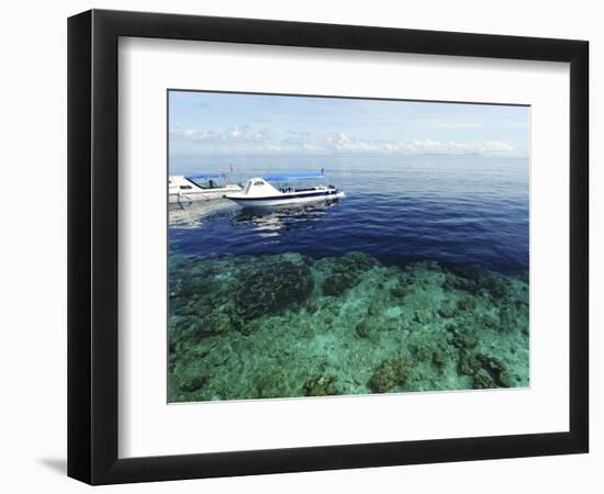 Diving Boat, Sipadan, Semporna Archipelago, Borneo, Malaysia-Anthony Asael-Framed Photographic Print