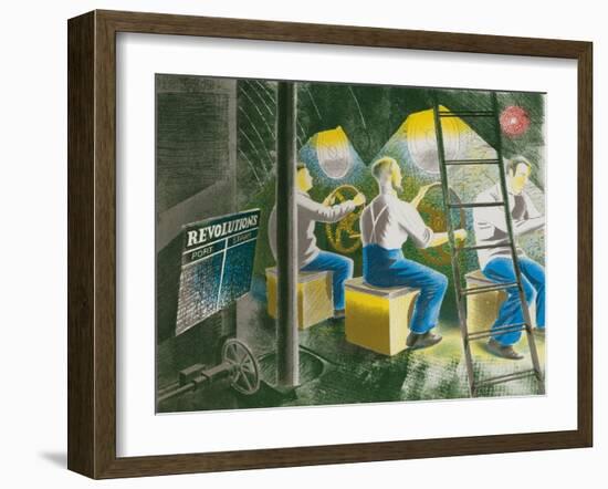 Diving Controls Number 2, 1941-Eric Ravilious-Framed Giclee Print